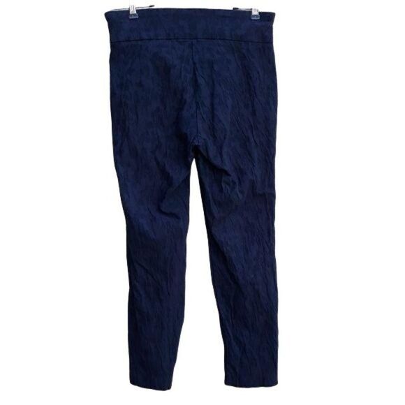 Van Heusen Stretch Extensible Pants Texture Embossed Stretch Cigarette Blk Sz 8S - Picture 10 of 12